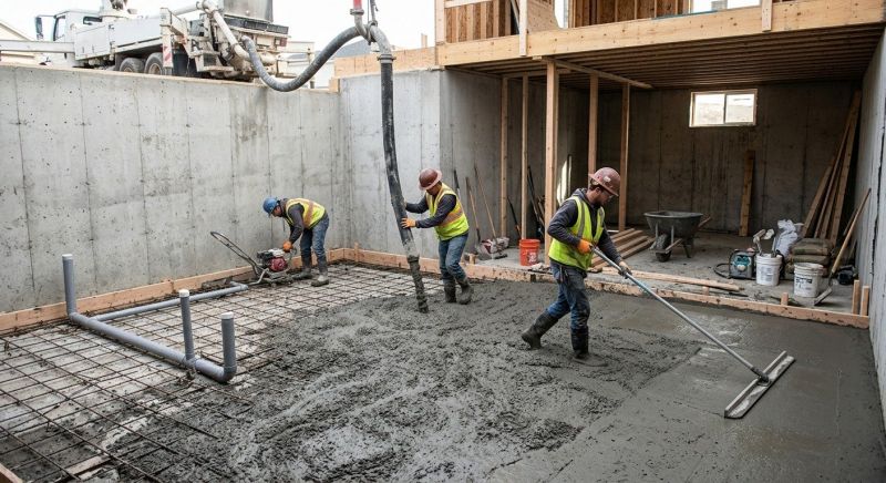 Basement Concrete Installation in Everett, WA