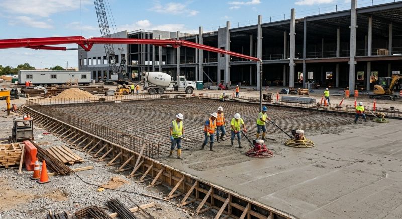 Commercial Slab Construction in Bothell, WA