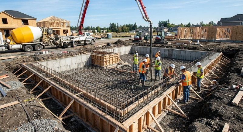 Foundation Construction in Everett, WA